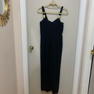 Vintage CDC Black Jumpsuit with Gold Accents